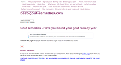 Desktop Screenshot of best-gout-remedies.com